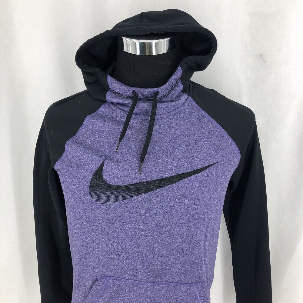 NIKE THERMA FIT ALL TIME TRAINING FLEECE HOODIE Thumbholes 695596-526 Small